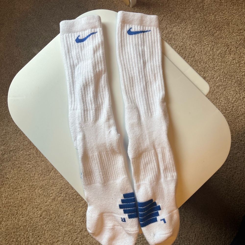 Nike Elite Socks - White/Royal Blue
